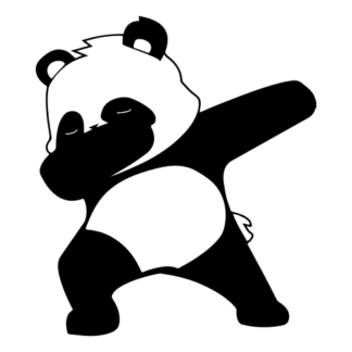 Dabbing Panda Decal (Black)